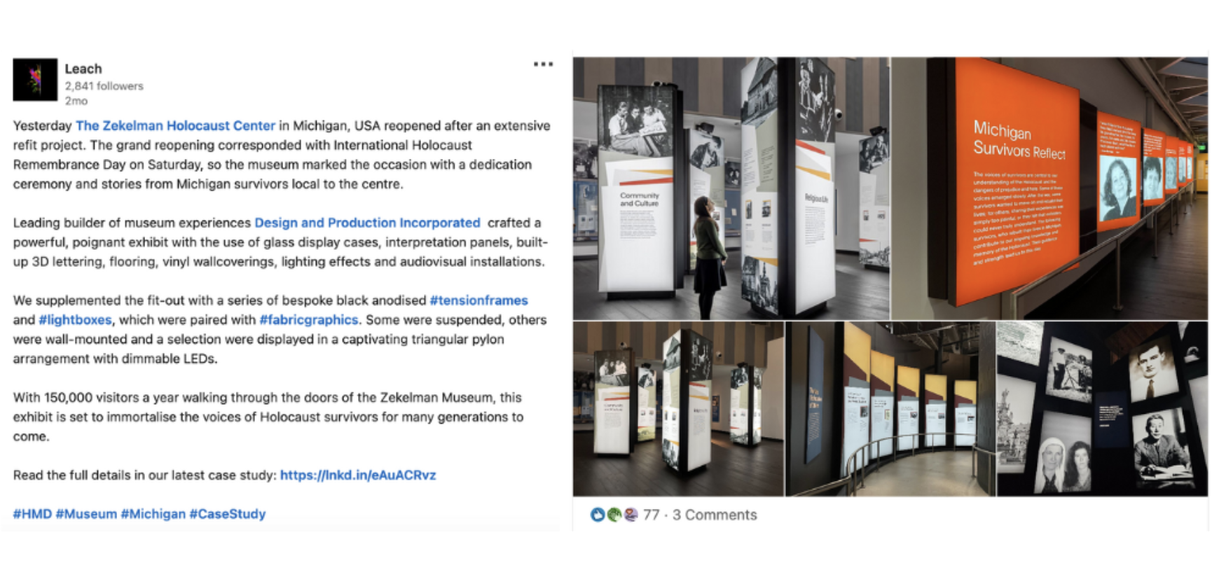 Leach social post example