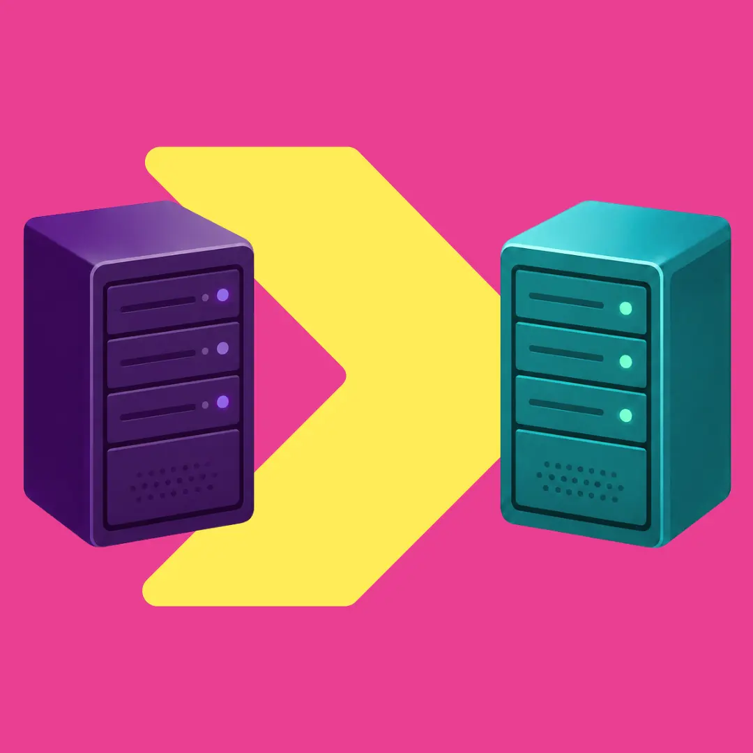 Files being transferred from one server to another.